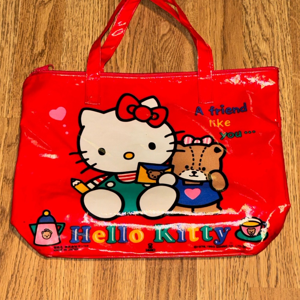 Vintage 90s Sanrio Red Hello Kitty tote bag